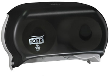 Distributeur double horizontal de papier hygiénique en rouleau Tork #SC0059TRNOI Distributeur double horizontal de papier hygiénique en rouleau Tork #SC0059TRNOI