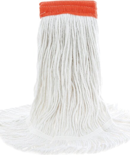 Multimate, Rayon Wet Mop, Wide Band, Looped-End, White #AG001776000