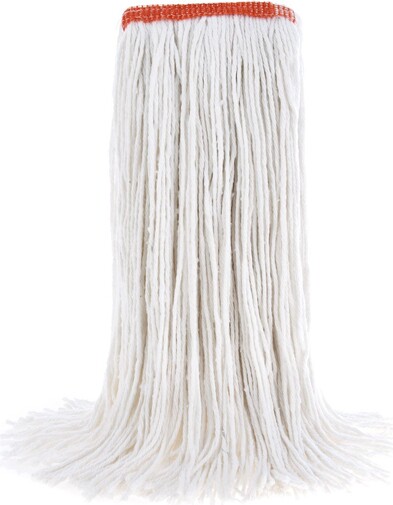 EZ-Change, Vadrouille en rayonne, bande étroite, coupée, blanche #AG004024000 EZ-Change, Vadrouille en rayonne, bande étroite, coupée, blanche #AG004024000