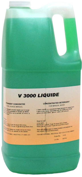 Détergent concentré à vaisselle pour lavage manuel V 3000 LIQUIDE #VM111016000 Détergent concentré à vaisselle pour lavage manuel V 3000 LIQUIDE #VM111016000