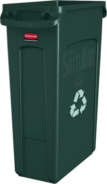 SLIM JIM Organic Waste Recycling Container 23 Gal #RB354007VER