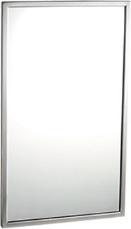 Glass Mirror with Stainless Steel Angle Frame #BO290243600