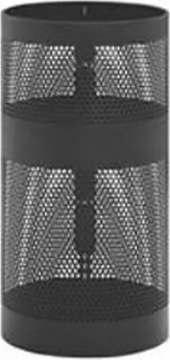 Outdoor Perforated Steel Wastebasket #RBH9NBK0000