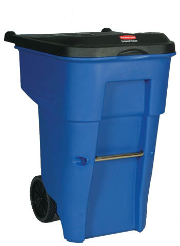 Poubelle de recyclage sur roues 65 gallons Brute #RB9W2173BLE Poubelle de recyclage sur roues 65 gallons Brute #RB9W2173BLE