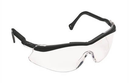 Security Glasses Black Adjustable Temple, Clear Lens #TR001210000