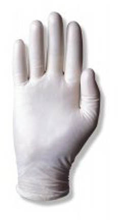 Gant de vinyle poudré blanc à bord roulé Dura-touch #TR34175L000 Gant de vinyle poudré blanc à bord roulé Dura-touch #TR34175L000