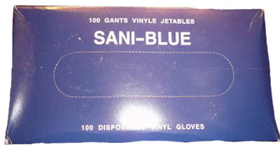 Blue Vinyl Glove Sani-Blue #TR00SB4500S
