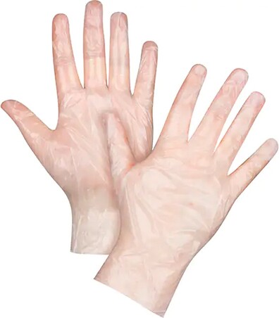 Gants en polyéthylène clair 1 mil sans poudre #TQSEK353000 Gants en polyéthylène clair 1 mil sans poudre #TQSEK353000