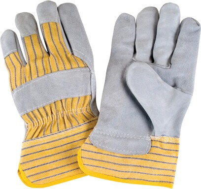 Gants d'ajusteur, Grand, Paume en Cuir de vache refendu, Doublure en Coton #TQSAP224000