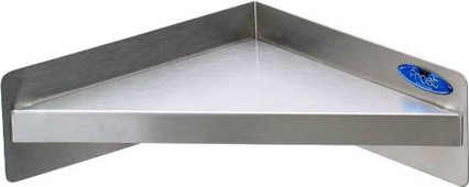 Stainless Steel Corner Shelf 8x8 #FR000950000 Stainless Steel Corner Shelf 8x8 #FR000950000