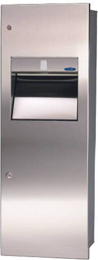 Combo distributeur et poubelle en acier inoxydable 410 #FR00410B000 Combo distributeur et poubelle en acier inoxydable 410 #FR00410B000