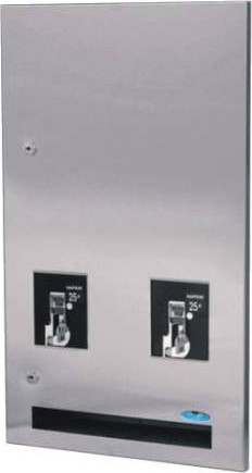 Stainless Steel Recessed Double Napkin and Tampon Vendor #FR006155000 Stainless Steel Recessed Double Napkin and Tampon Vendor #FR006155000