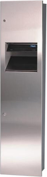12 Gallons Stainless Steel Combinaison Dispenser/Disposal Receptacle #FR400B50000 12 Gallons Stainless Steel Combinaison Dispenser/Disposal Receptacle #FR400B50000