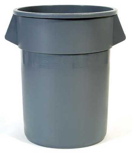 Poubelle grise pour usine alimentaire Rubbermaid 2655 Brute ACIA #RB265588GRI Poubelle grise pour usine alimentaire Rubbermaid 2655 Brute ACIA #RB265588GRI