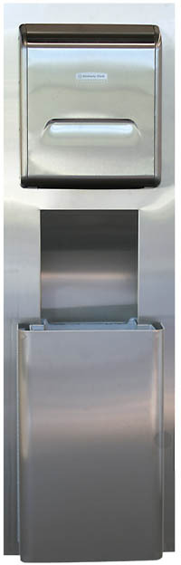 Unité murale MOD de Kimberly-Clark en acier inoxydable avec poubelle #KC035370000 Unité murale MOD de Kimberly-Clark en acier inoxydable avec poubelle #KC035370000