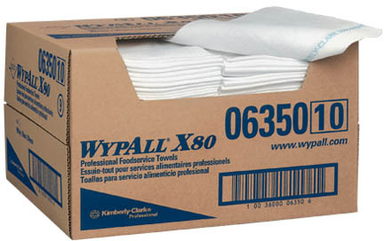 06280 Wypall Antimicrobial Quaterfold Foodservice Cloths #KC006350000
