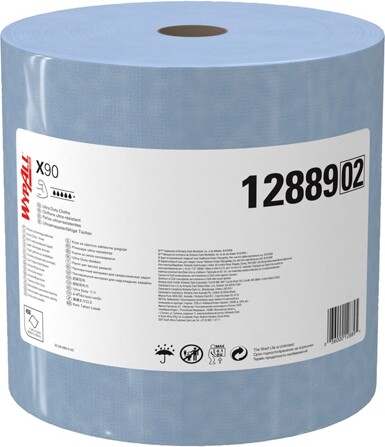 12889 Wypall X90 Blue Roll Heavy Duty Cloths #KC012889000