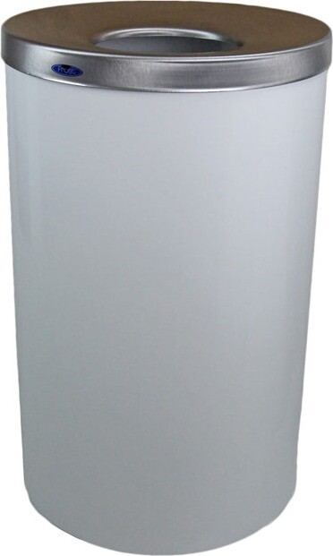 310 Poubelle ronde en acier inoxydable avec couvercle 33 gal #FR00310W000