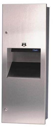Unité murale avec distributeur automatique et poubelle de 18 L #FR410B70000 Unité murale avec distributeur automatique et poubelle de 18 L #FR410B70000