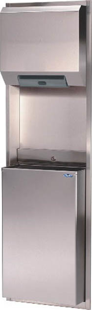 Unité murale avec distributeur automatique et poubelle de 68 L #FR42770A000 Unité murale avec distributeur automatique et poubelle de 68 L #FR42770A000