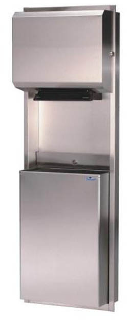 Wall Mounted Unit Roll Towel Dispenser and 68 L Disposal Receptacle #FR04275A000 Wall Mounted Unit Roll Towel Dispenser and 68 L Disposal Receptacle #FR04275A000
