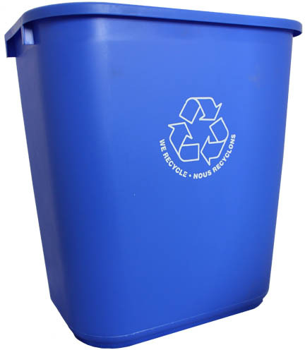 Commercial Recycling Bin with Logo #AL028181BLE Commercial Recycling Bin with Logo #AL028181BLE