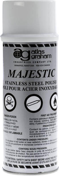 Poli MAJESTIC pour acier inoxydable en aérosol #AG040816000 Poli MAJESTIC pour acier inoxydable en aérosol #AG040816000