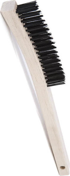 Long Curved Handle Tempered Steel Wire Brush - 4 Row #AG099021000