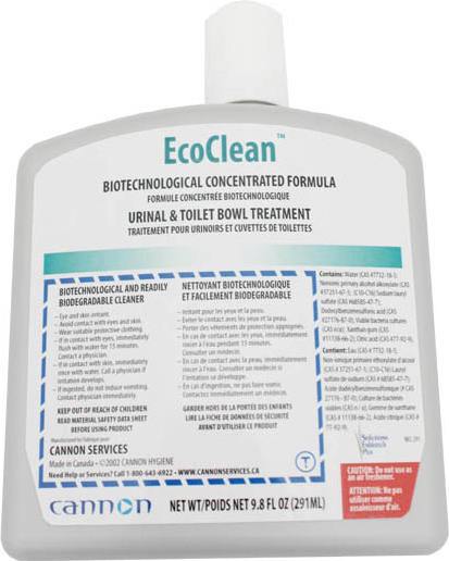 Traitement pour urinoirs et cuvettes de toilettes EcoClean #CN331000501 Traitement pour urinoirs et cuvettes de toilettes EcoClean #CN331000501