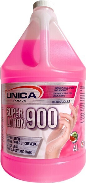 UNICA Savon à mains antibactérien en lotion mousse Super Lotion 900 #QC000904000 UNICA Savon à mains antibactérien en lotion mousse Super Lotion 900 #QC000904000
