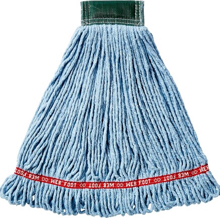 Shrinkless Web Foot, Synthetic Wet Mop, Wide Band, Looped-End #RBA25306BLE
