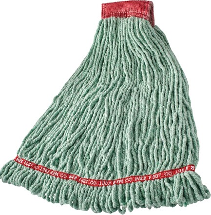 Shrinkless Web Foot, Synthetic Wet Mop, Wide Band, Looped-End #RBA25306VER Shrinkless Web Foot, Synthetic Wet Mop, Wide Band, Looped-End #RBA25306VER