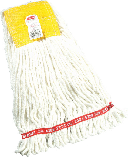 Web Foot Shrinkless Synthetic Mop, Wide Band, Looped-end #RBA25106BLA