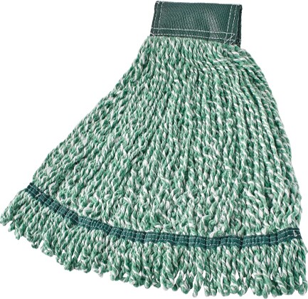 Web Foot Microfiber Wet Mop, Wide Band, Looped-end, Green #RBA85206VER