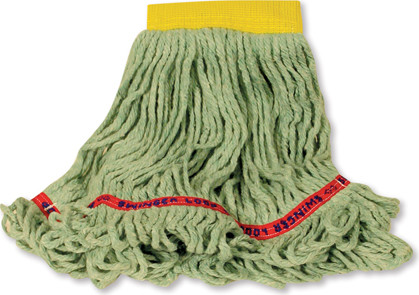 Swinger Loop Synthetic Wet Mop, Narrow Band, Looped-end, Green #RBC11106VER