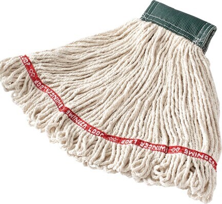 Swinger Loop, Cotton and Synthetic Wet Mop, Narrow Band, Looped-End, White #RBC11206BLA