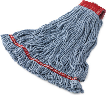 Swinger Loop, Synthetic Wet Mop, Wide Band, Looped-End, Blue #RBC15106BLE