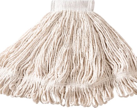 Super Stitch Cotton Wet Mop, Wide Band, Looped-End, White #RBD15106BLA Super Stitch Cotton Wet Mop, Wide Band, Looped-End, White #RBD15106BLA