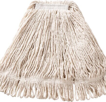 Super Stich, Cotton and Synthetic Wet Mop, Narrow Band, Cut-end, White #RBD21206BLA Super Stich, Cotton and Synthetic Wet Mop, Narrow Band, Cut-end, White #RBD21206BLA