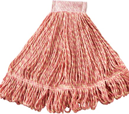 Super Stitch, Synthetic Wet Mop, Wide Band, Looped-end, Red #RBD25206ROU Super Stitch, Synthetic Wet Mop, Wide Band, Looped-end, Red #RBD25206ROU