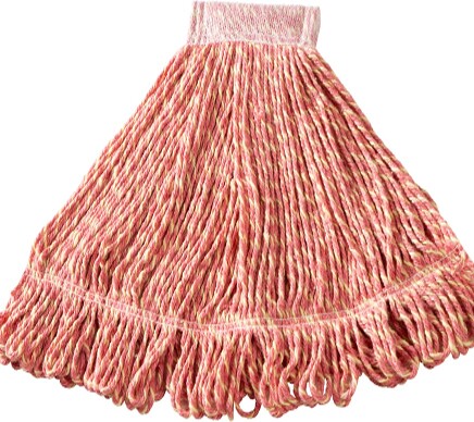Super Stitch, Synthetic Wet Mop, Wide Band, Looped-end, Red #RBD25306ROU