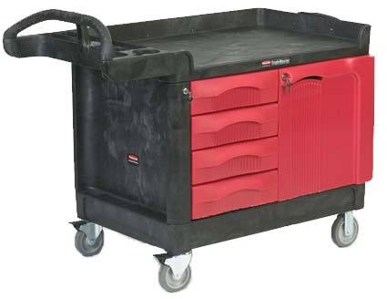 Working Cart with Drawers and Lockable Doors Rubbermaid 4533-88 #RB453388NOI