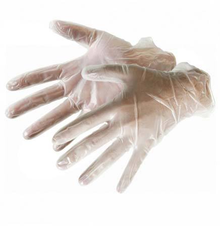Dura Touch Disposable 34-500 Clear Vinyl Gloves #SE03450000S
