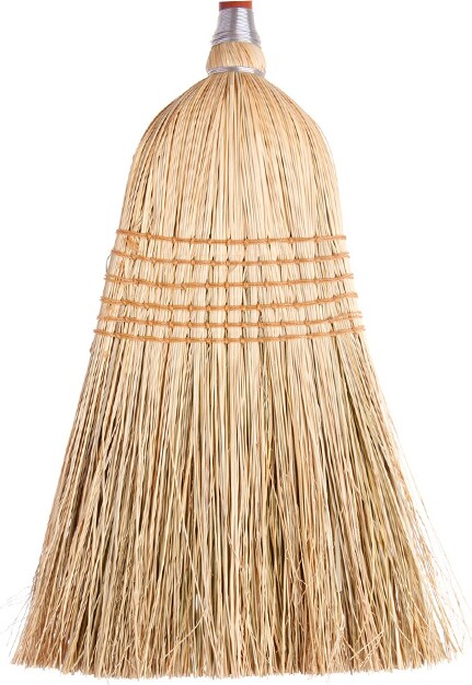 Medium Duty Corn Broom Fox 6 Strings with 54" Handle #AG000764000
