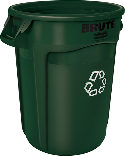 2643 BRUTE Round Recycling Container Blue 44 gal #RB192682900