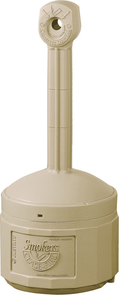 CEASE FIRE SMOKERS Smoking Receptacle with Weighted Base 4 Gal #WH026800BEI CEASE FIRE SMOKERS Smoking Receptacle with Weighted Base 4 Gal #WH026800BEI