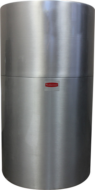 Atrium Poubelle en aluminium 35 gal avec couvercle #RB009079SAL Atrium Poubelle en aluminium 35 gal avec couvercle #RB009079SAL