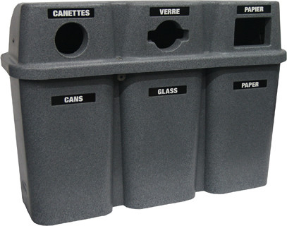 Station de recyclage trois sections Bullseye #WH000575GRI Station de recyclage trois sections Bullseye #WH000575GRI