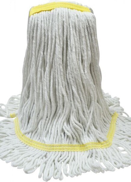 Coton Mop Head, Wide Band, Looped-end, White #CA020003000 Coton Mop Head, Wide Band, Looped-end, White #CA020003000