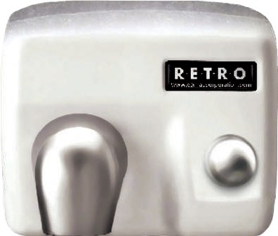 Retro Séchoir à mains avec bouton poussoir 120 V #NV00024PB00 Retro Séchoir à mains avec bouton poussoir 120 V #NV00024PB00